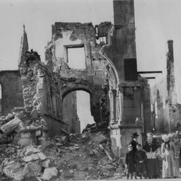 French church at Attigny, destroyed