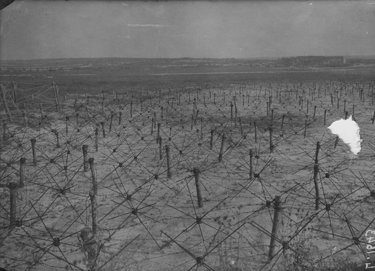 German barbed wire field, St Hilaire le Grand (Marne) 1916
